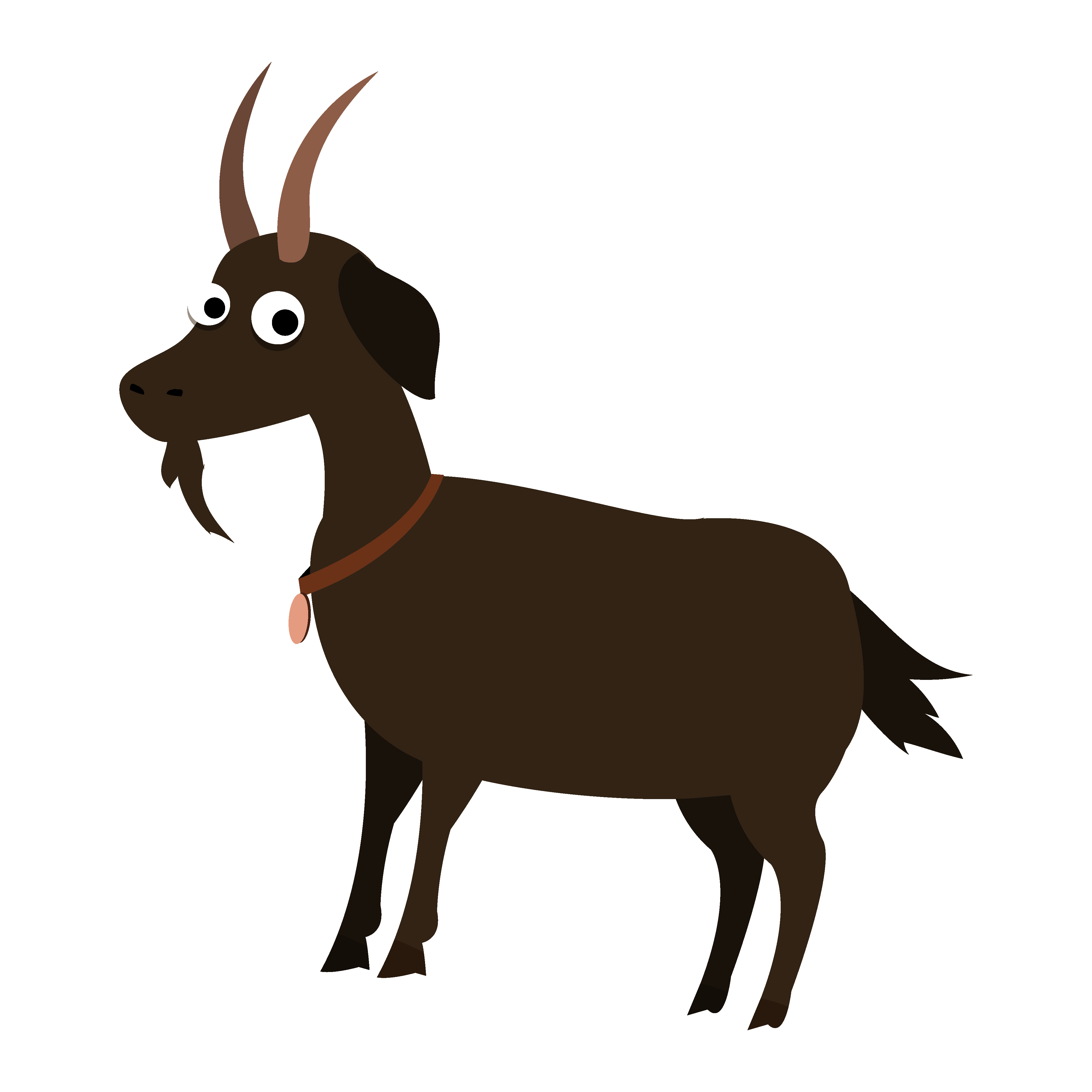 黑色山羊矢量图
