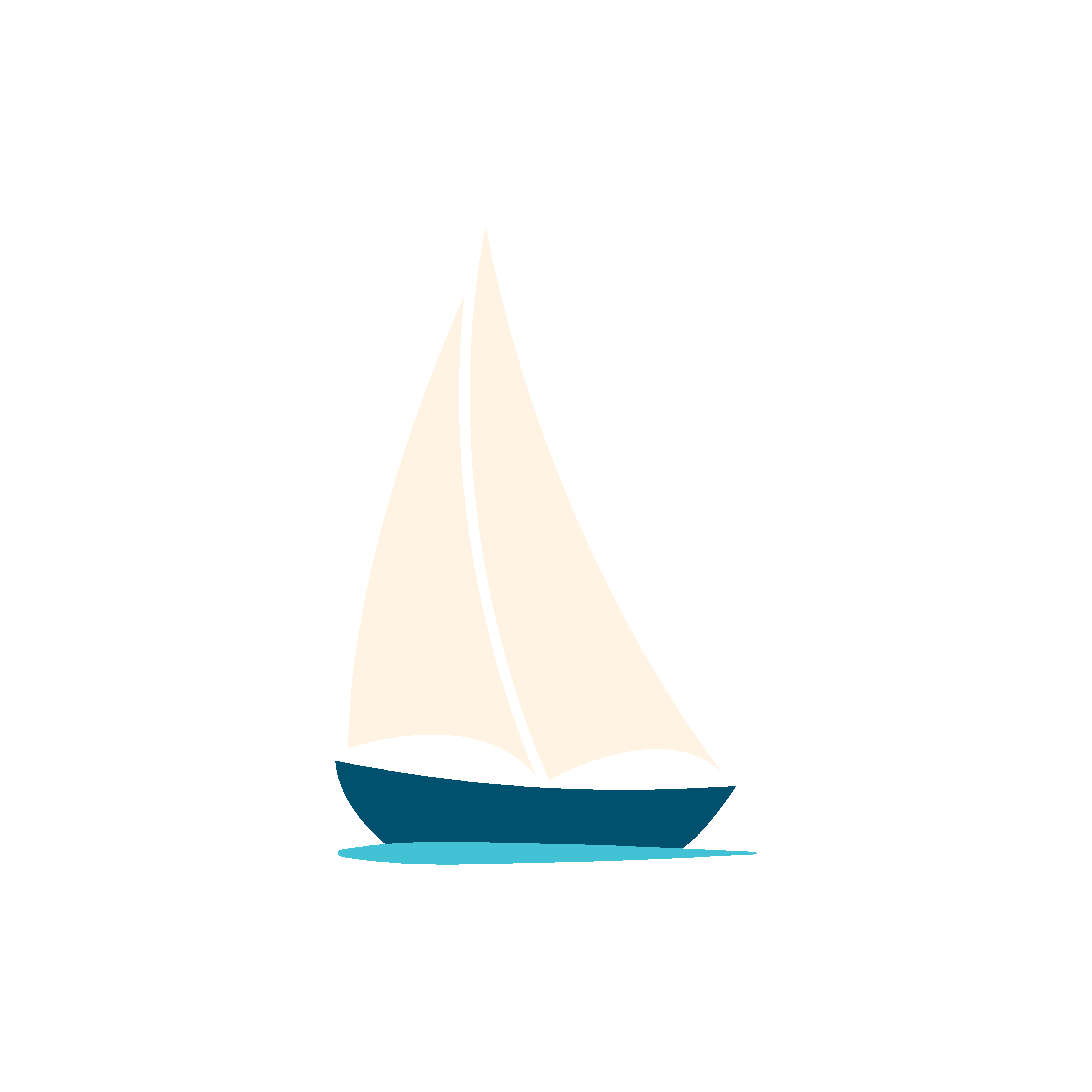 手绘卡通帆船图片