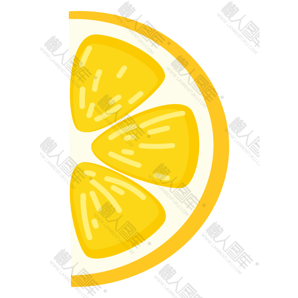 半片柠檬插画