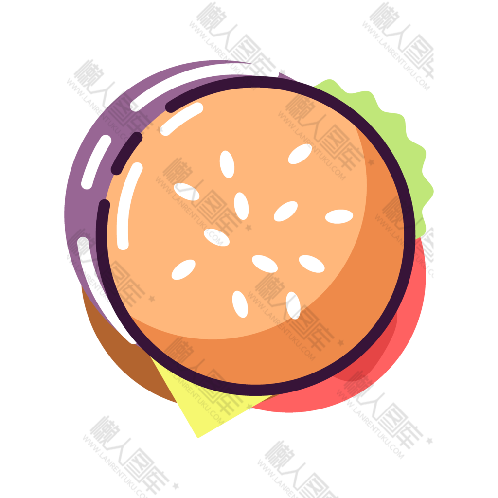卡通美食汉堡包图片