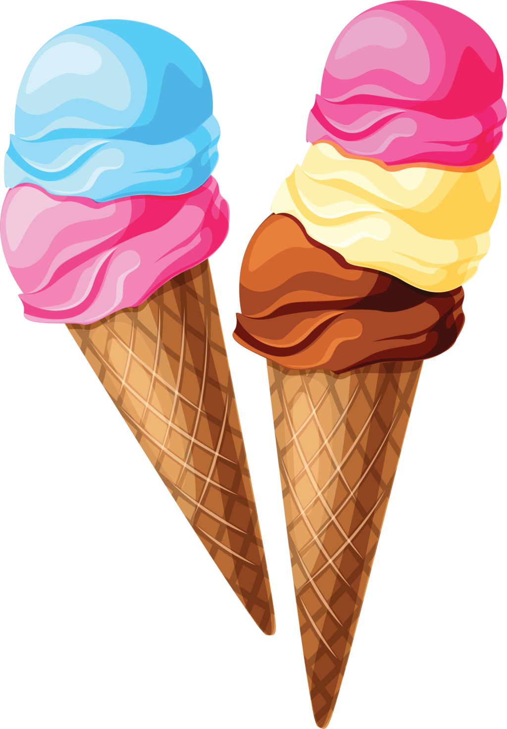 卡通彩色冰淇淋图片