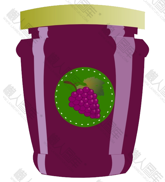 卡通紫色罐头