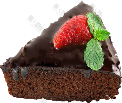 巧克力草莓蛋糕免抠图