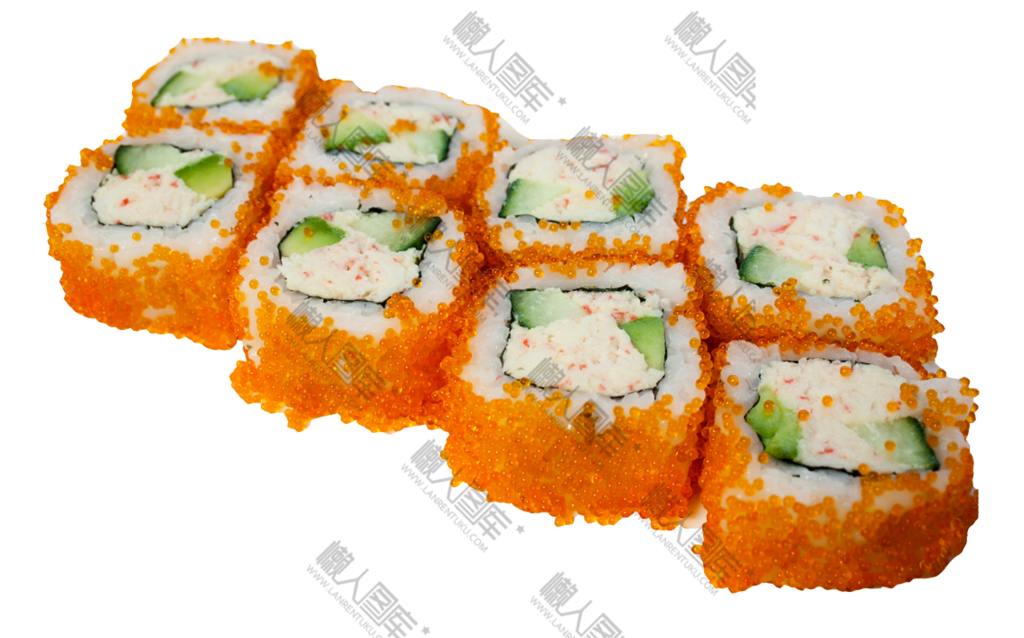 鱼子酱寿司矢量图