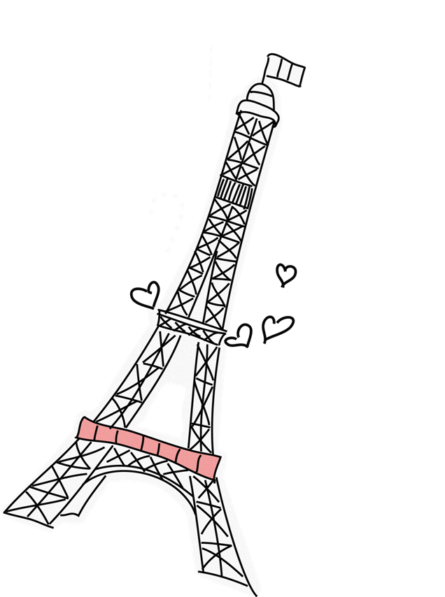 黑白巴黎铁塔图片