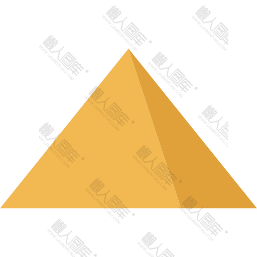 黄色立体金字塔图片