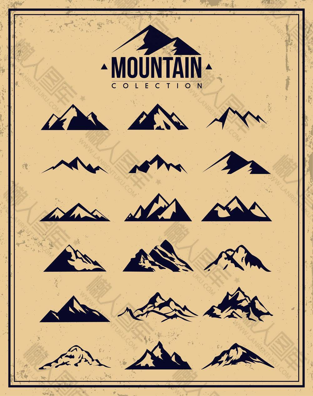 山峰山脉标志创意图片