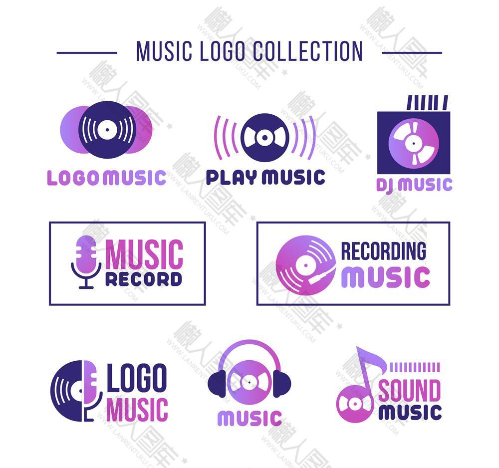 潮流音乐标志设计图