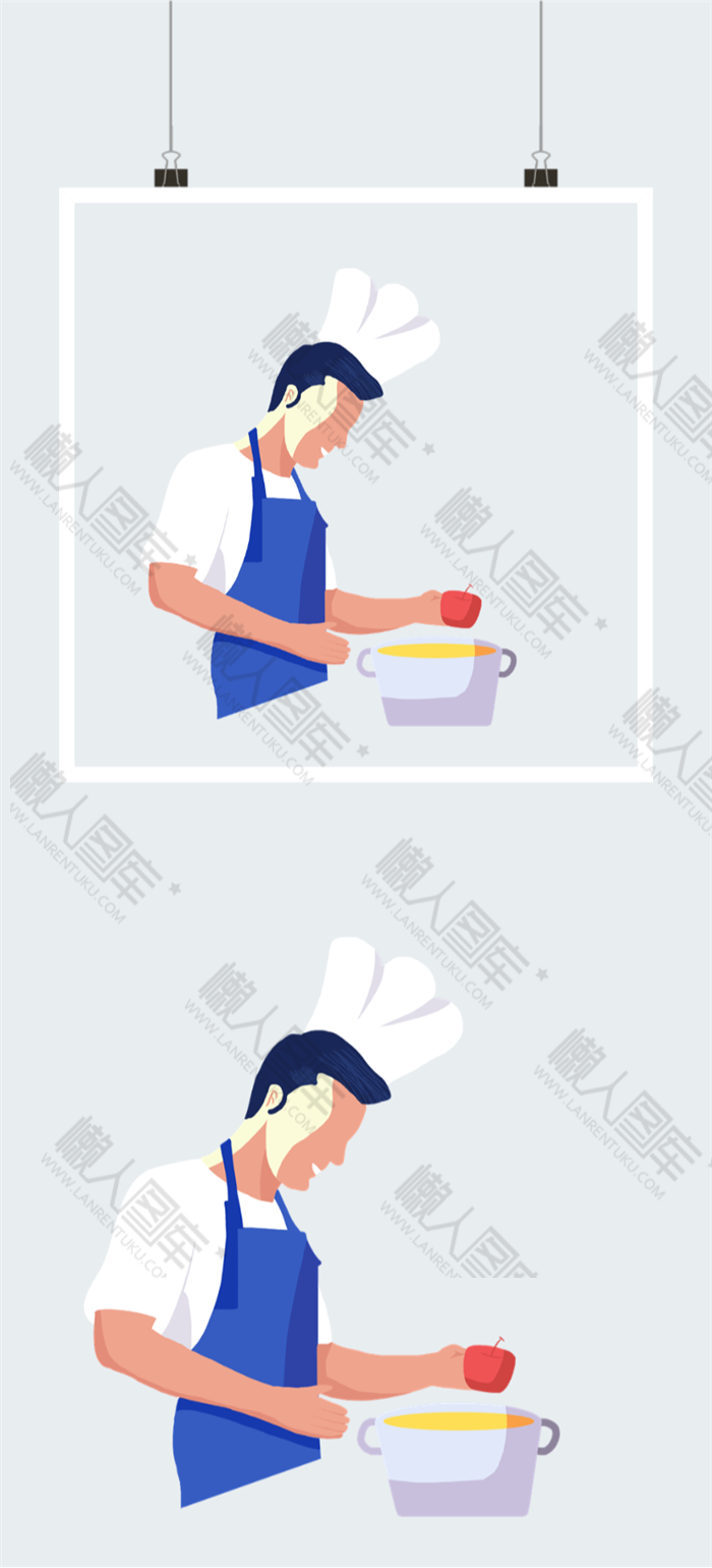 厨师卡通矢量图图1