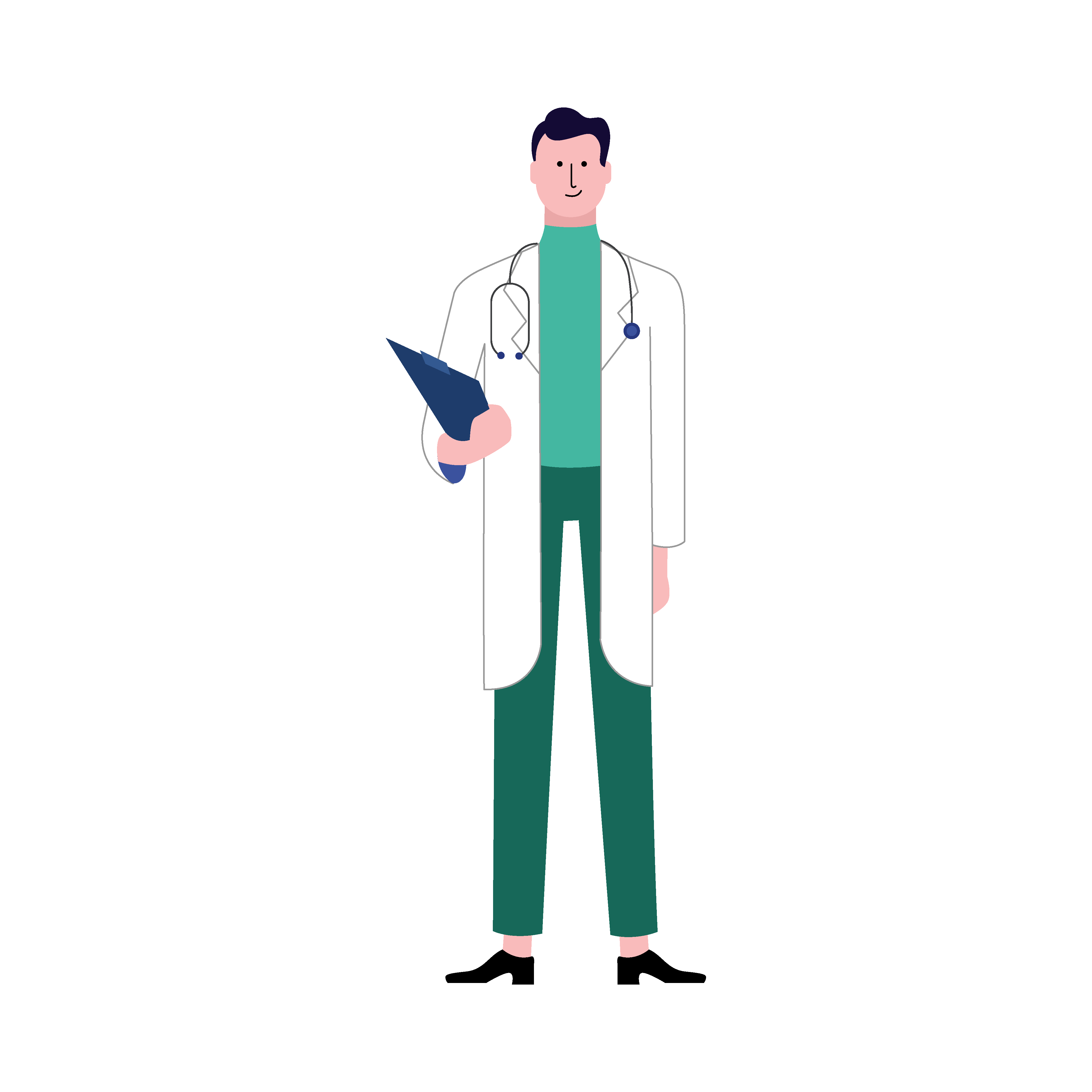 拿着病历本的医生人物图片图1