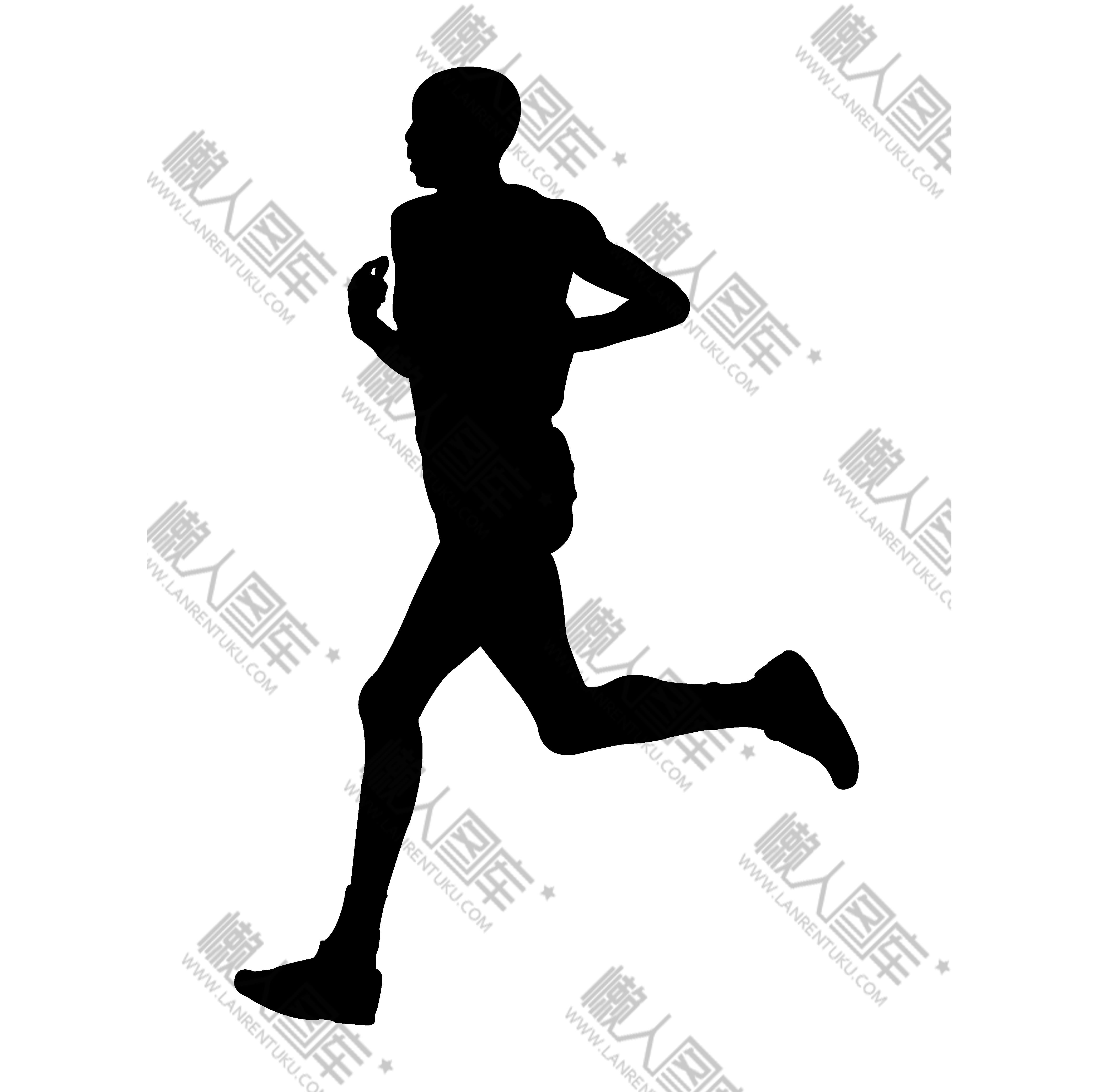 跑步人物剪影图1