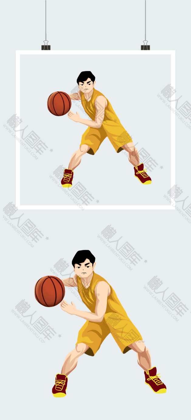 打篮球运动员人物插画