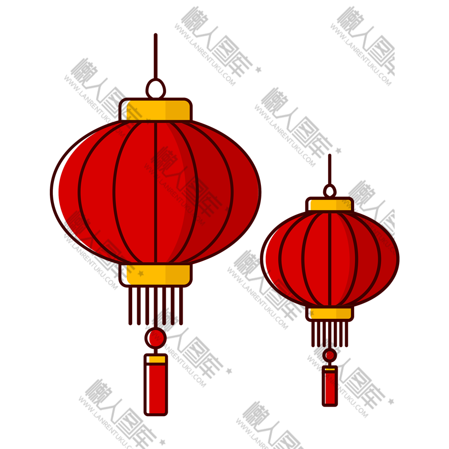 中秋节古风灯笼元素图1