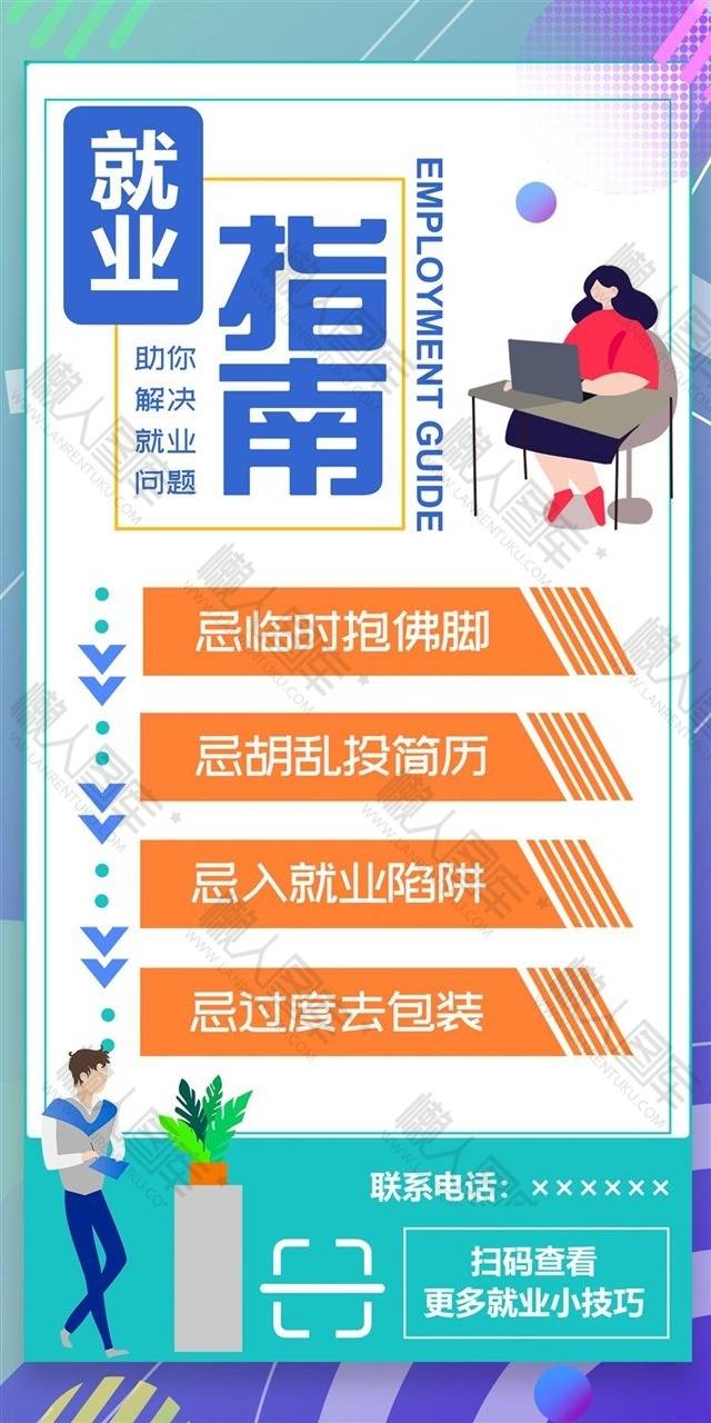 大学生就业指南培训海报