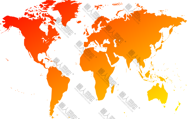暖色系世界地图高清