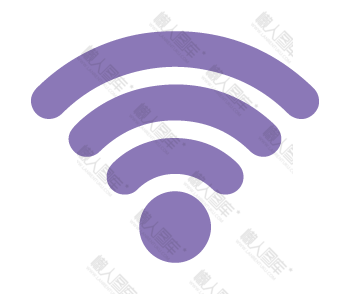 紫色简约WiFi图标