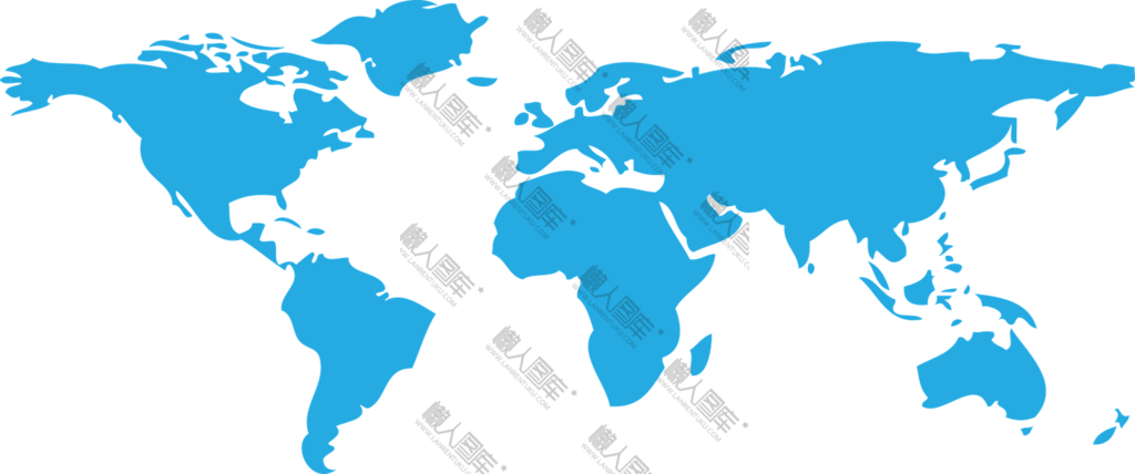 蓝色世界地图背景图