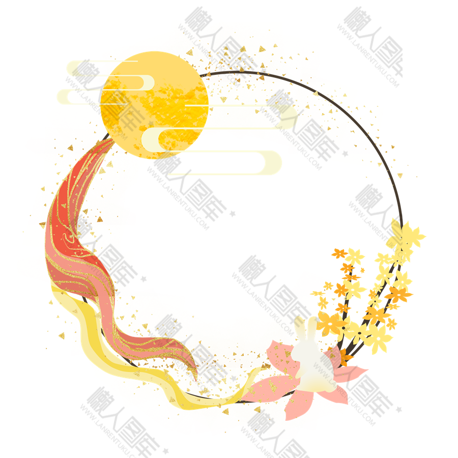 中秋节背景边框图1