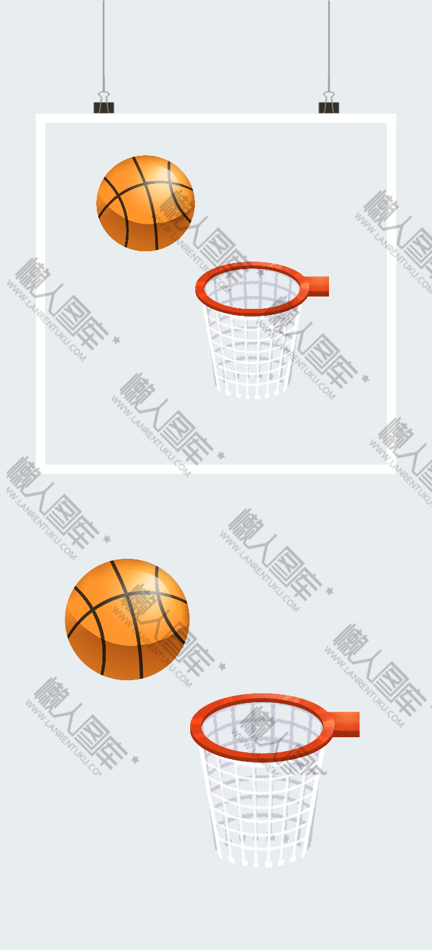 篮球和篮球框
