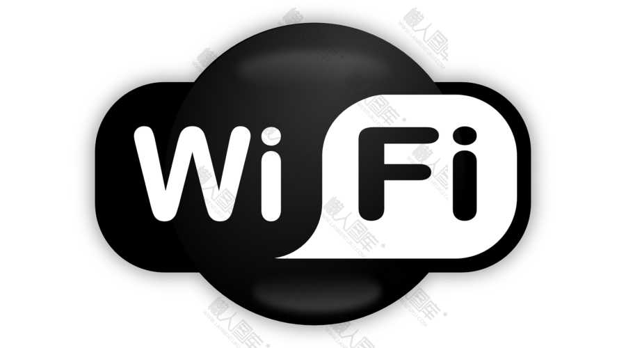 黑白WiFi标志