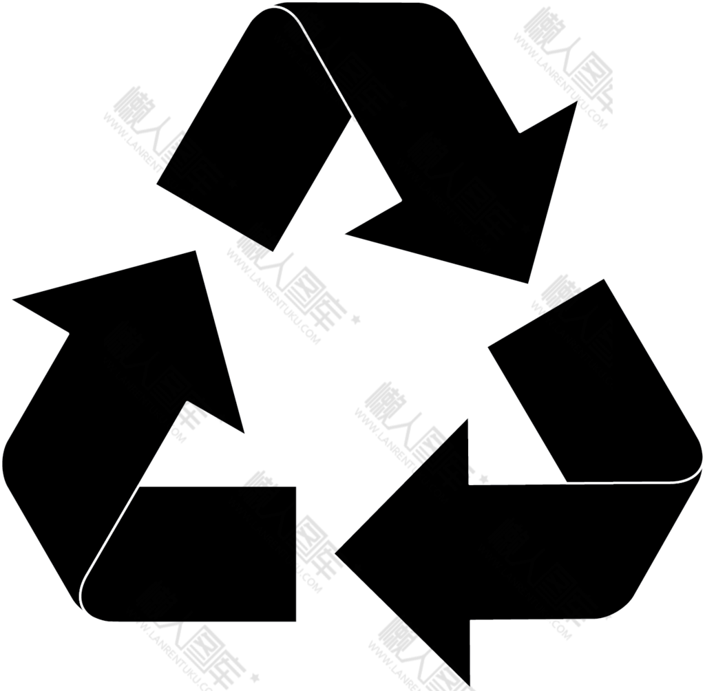 黑色回收logo
