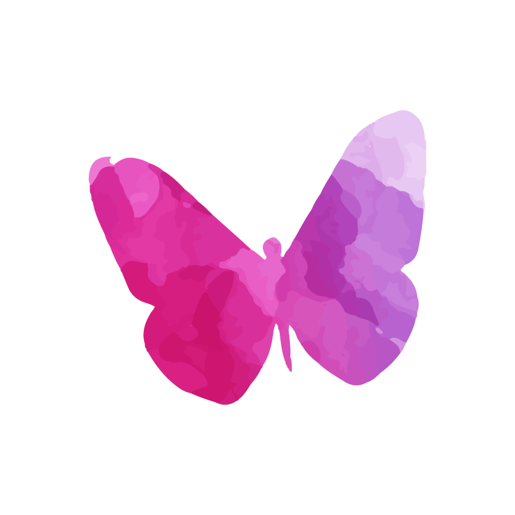 紫色水彩绘蝴蝶
