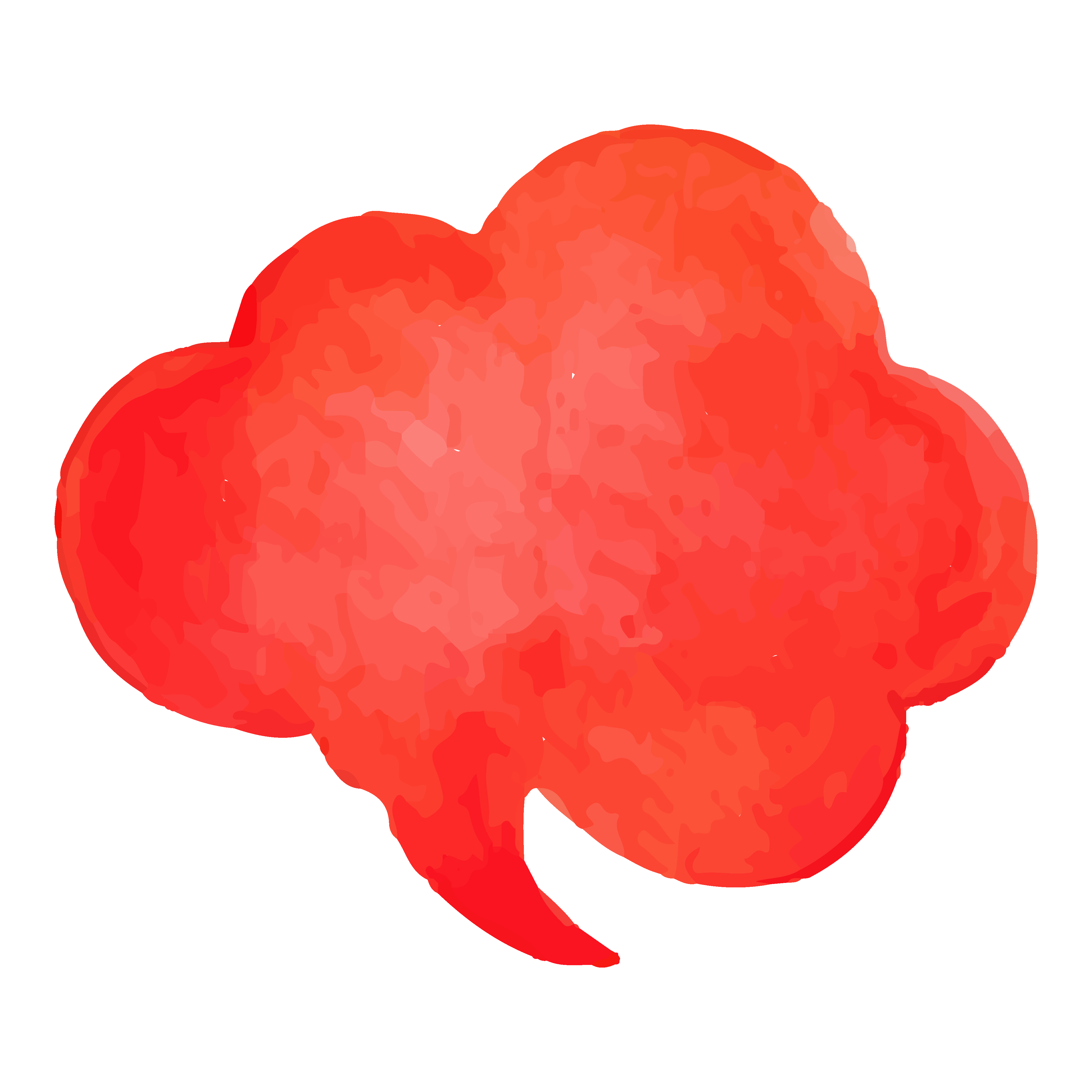 红色云朵对话框