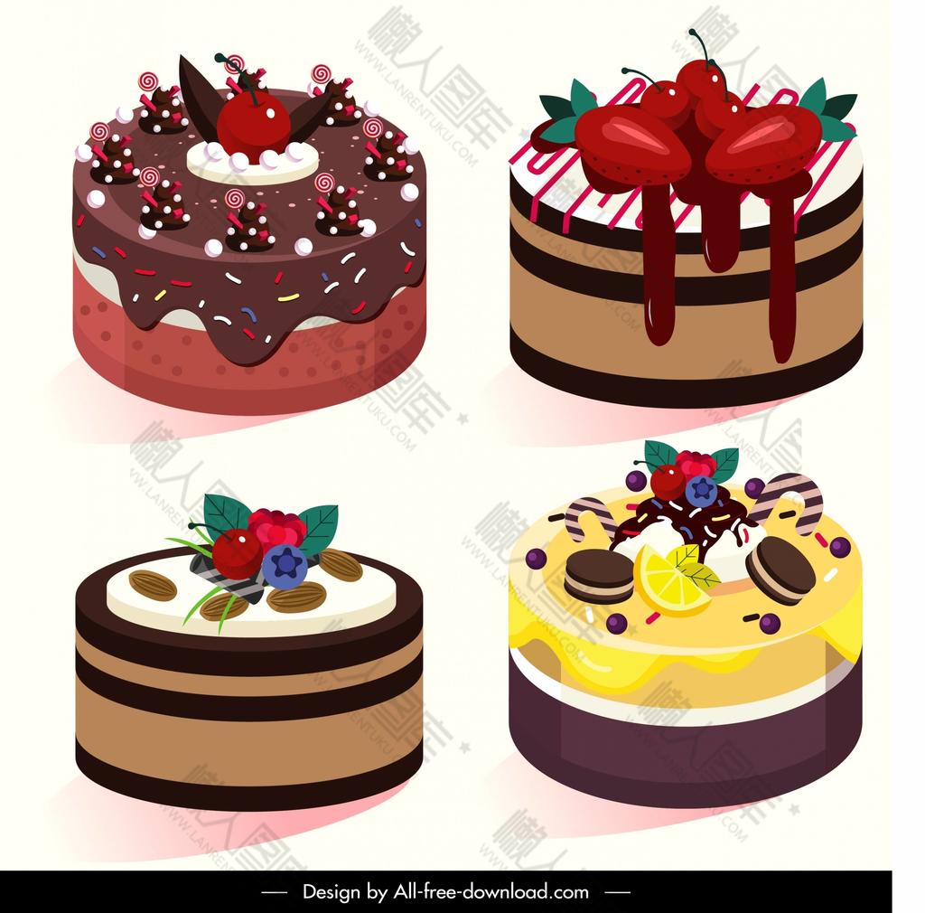 4款卡通生日蛋糕