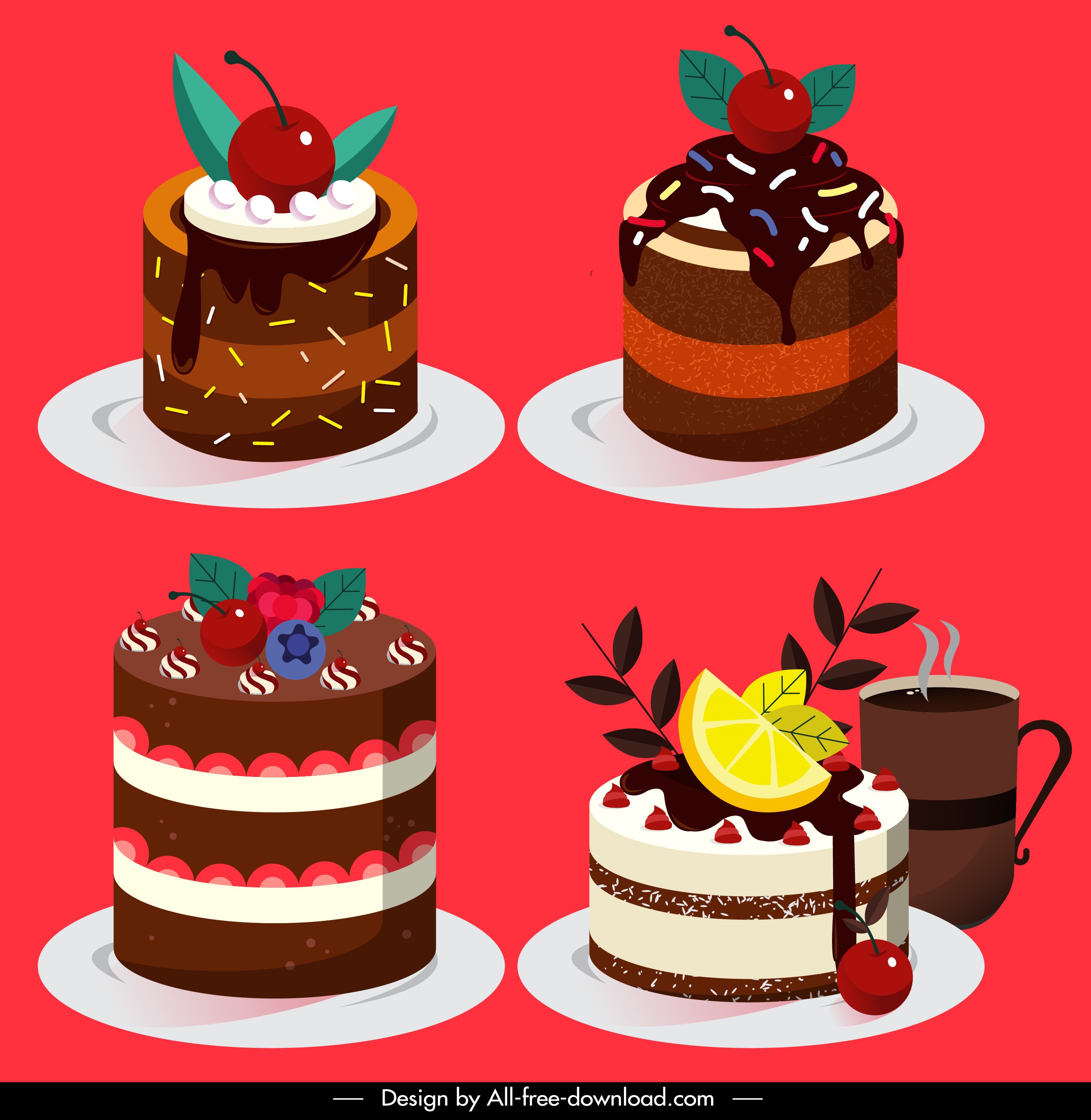 生日蛋糕插画