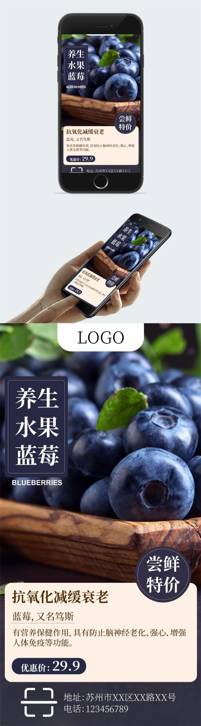 蓝莓促销广告图片图2