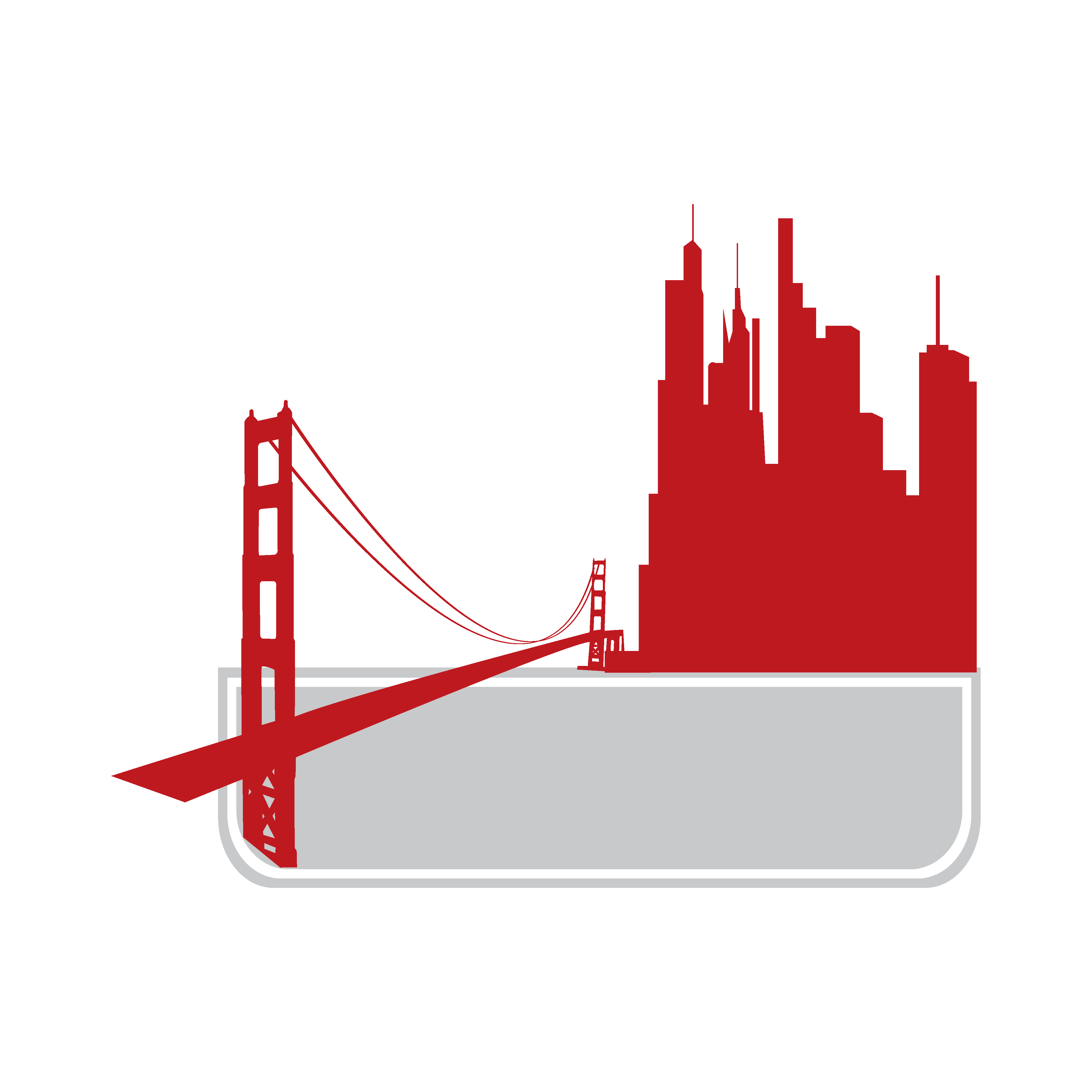 旧金山金门大桥矢量图