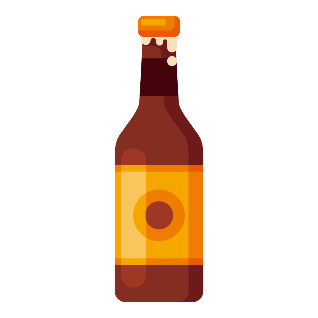 棕色啤酒瓶矢量图